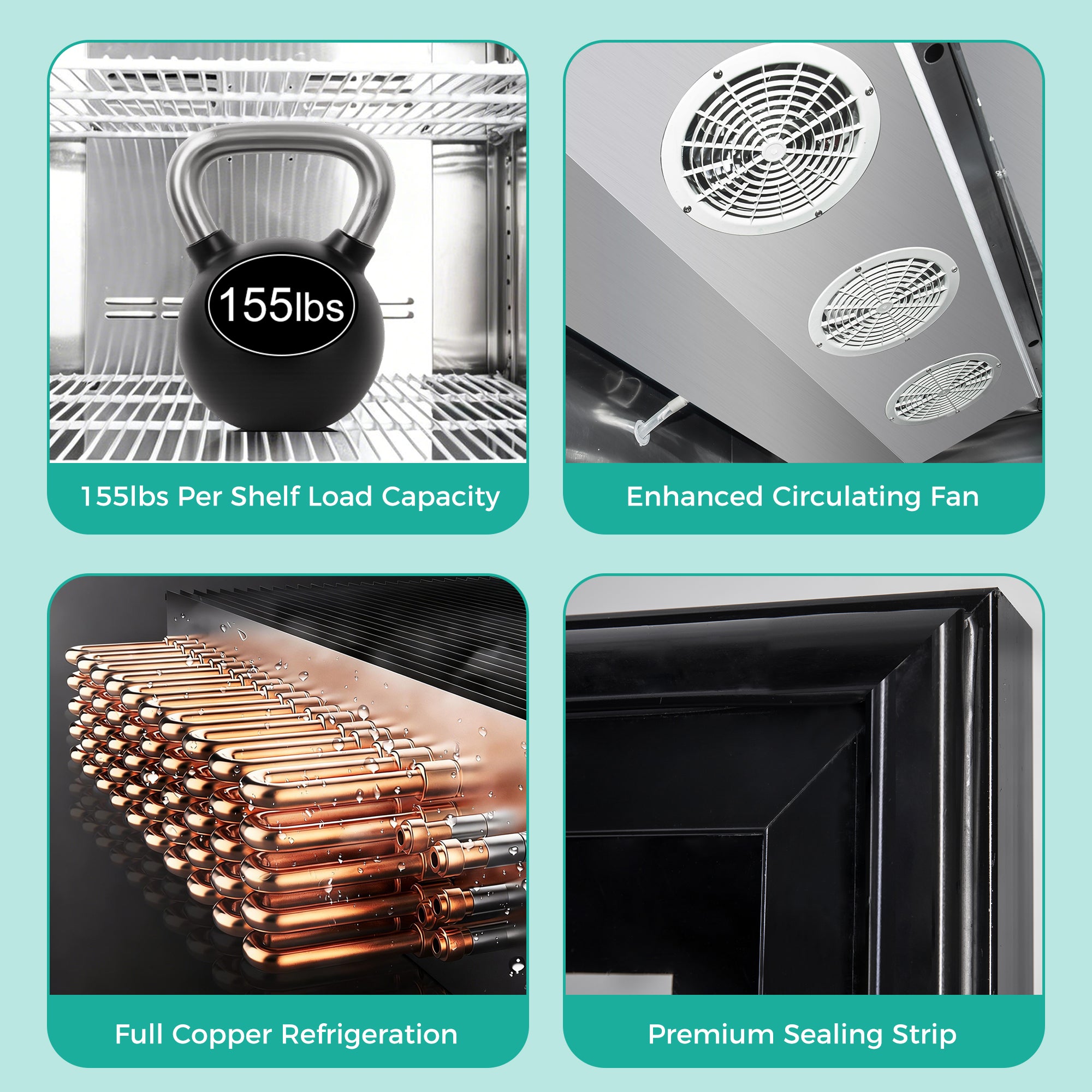 72 Cu Ft Commercial Glass Door Merchandiser 33-40°F ETL