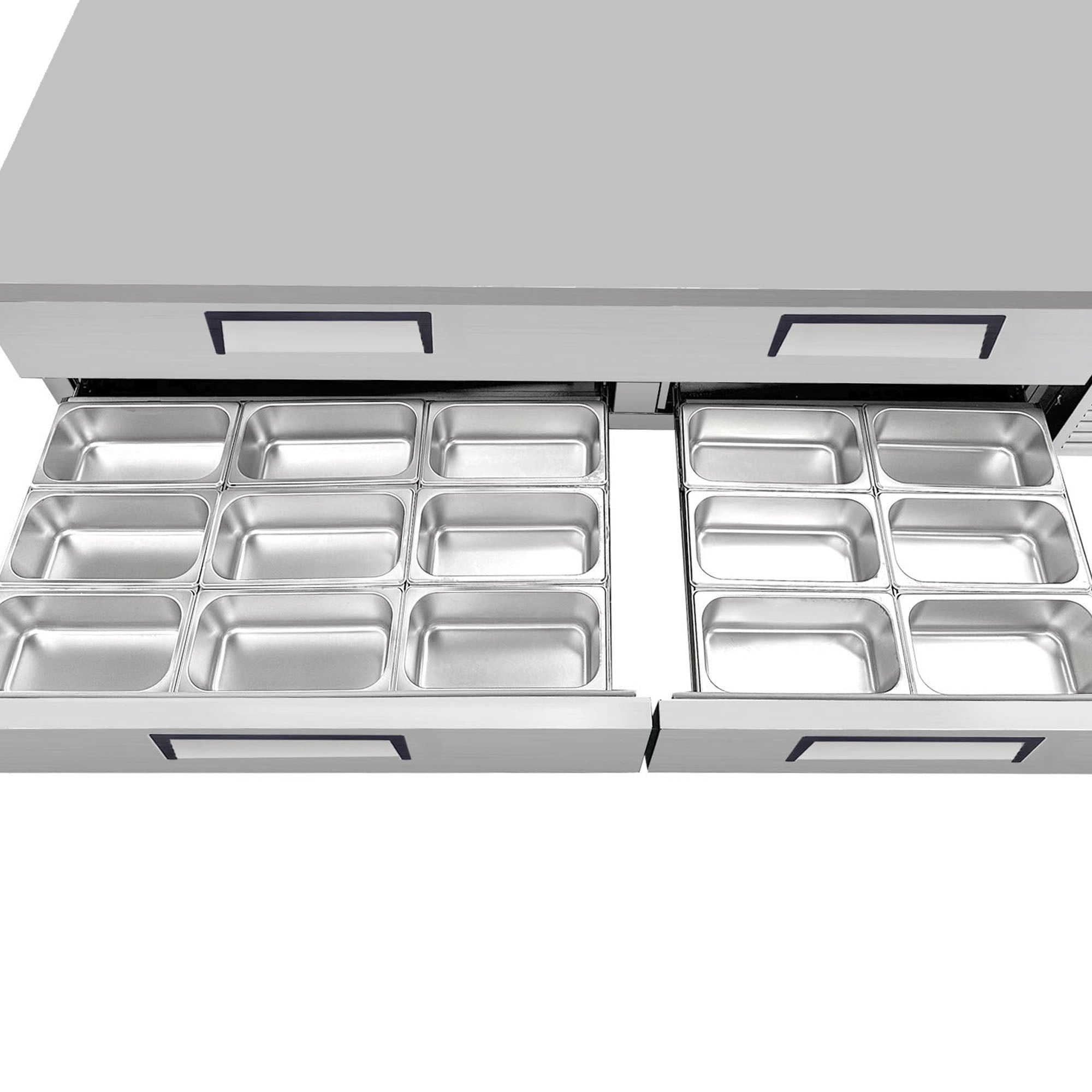 82" 4 Drawer Commercial Chef Base Refrigerator ETL