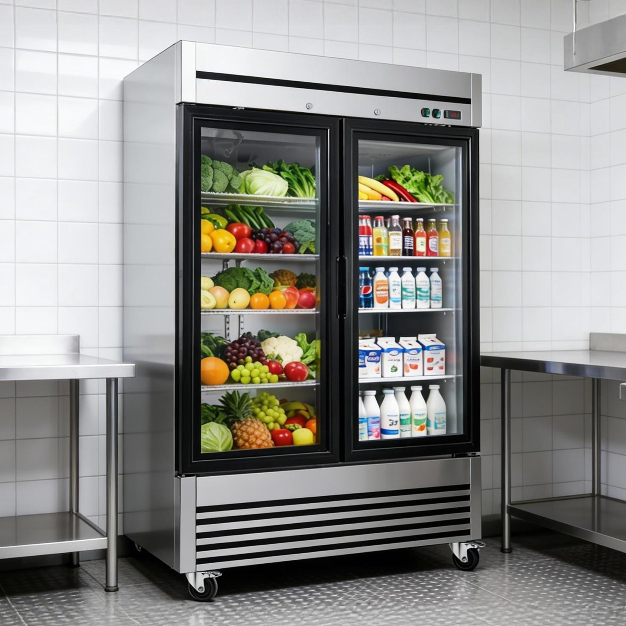 49 Cu Ft Commercial Glass Door Merchandiser 33-40°F ETL