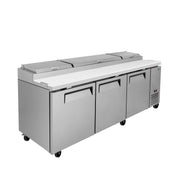 COOLCHEF 93" 3 Door Pizza Prep Refrigerator