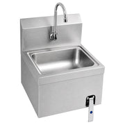 17" x 15" Wall Mounted Hands-Free Hand Sink with Knee Operated Valve