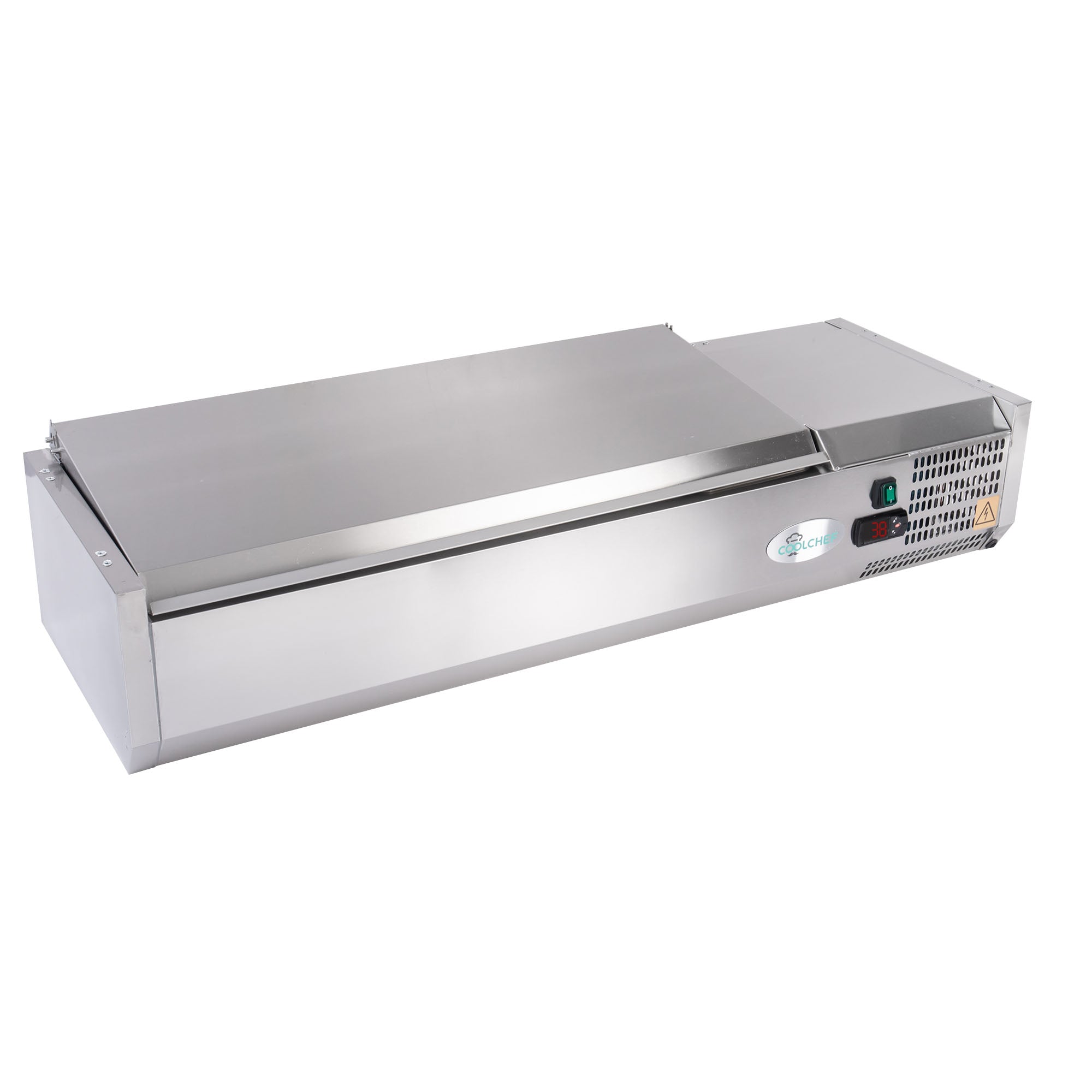 47" Commercial Refrigerated Prep Station, 1.5 Cu.Ft, Stainless Lid, R290 ETL
