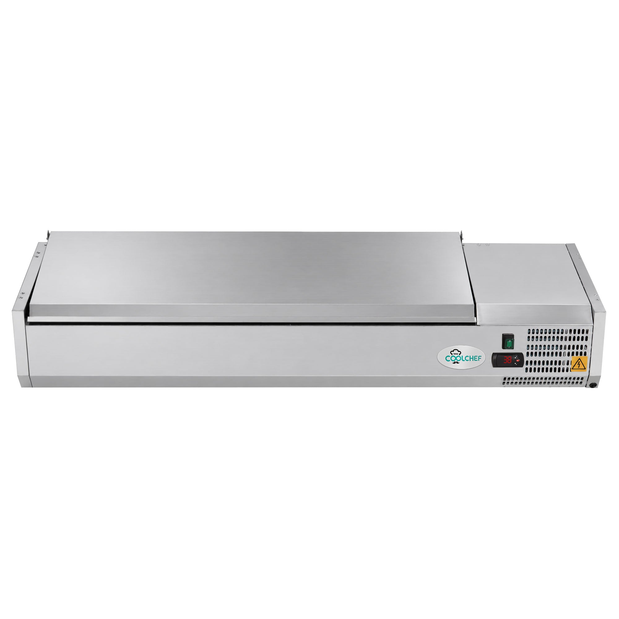 59" Commercial Refrigerated Prep Station, 2.1 Cu.Ft, Stainless Lid, R290 ETL