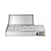47" Commercial Refrigerated Prep Station, 1.5 Cu.Ft, Stainless Lid, R290 ETL