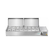 59" Commercial Refrigerated Prep Station, 2.1 Cu.Ft, Stainless Lid, R290 ETL