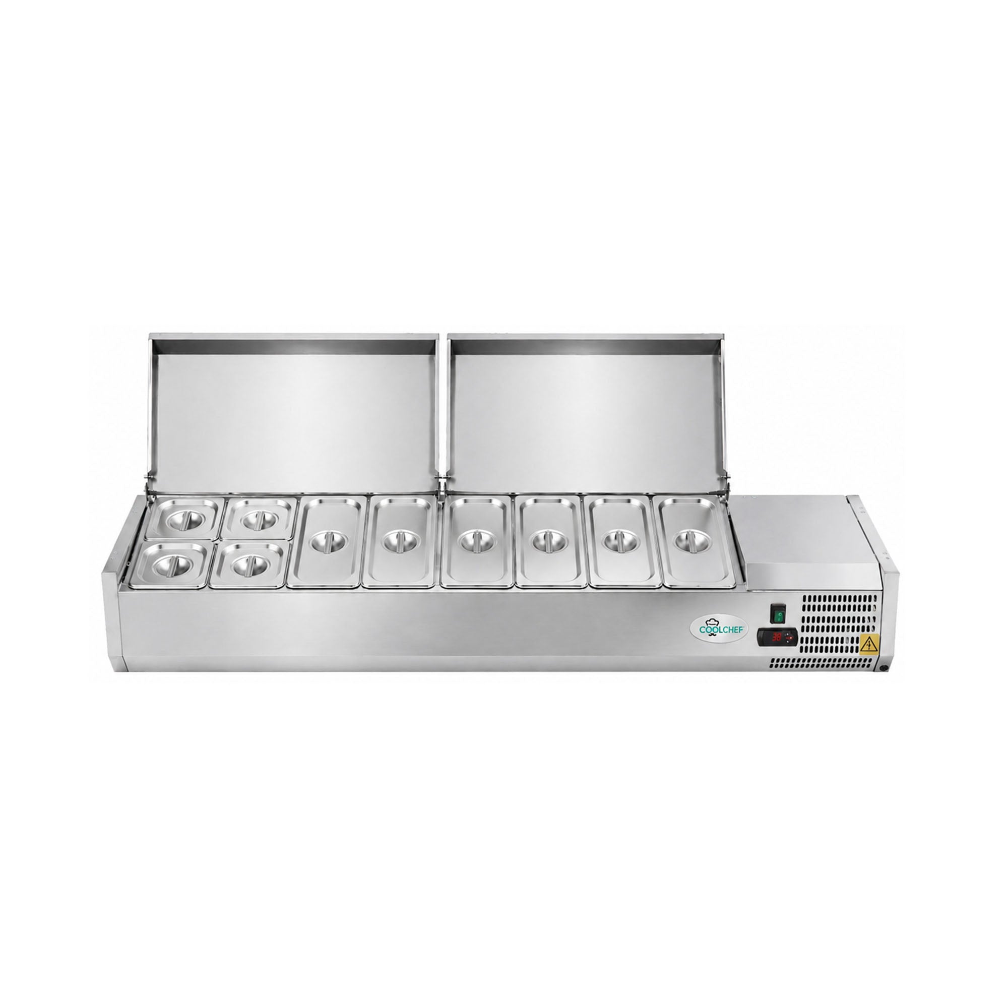 59" Commercial Refrigerated Prep Station, 2.1 Cu.Ft, Stainless Lid, R290 ETL