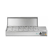 71" Commercial Refrigerated Prep Station, 2.6 Cu.Ft, Stainless Lid, R290 ETL