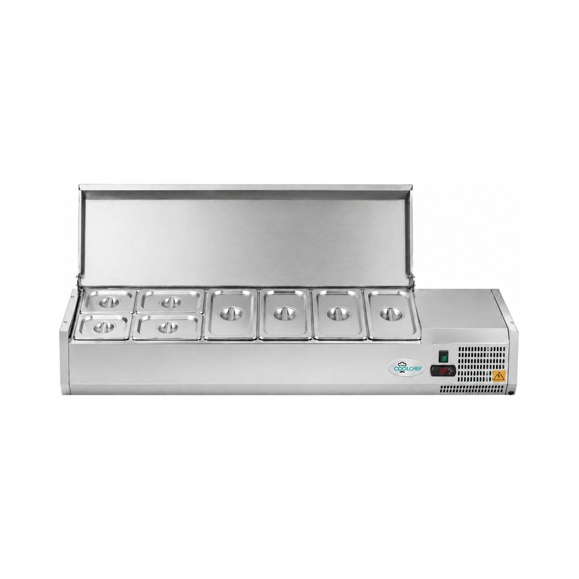 71" Commercial Refrigerated Prep Station, 2.6 Cu.Ft, Stainless Lid, R290 ETL