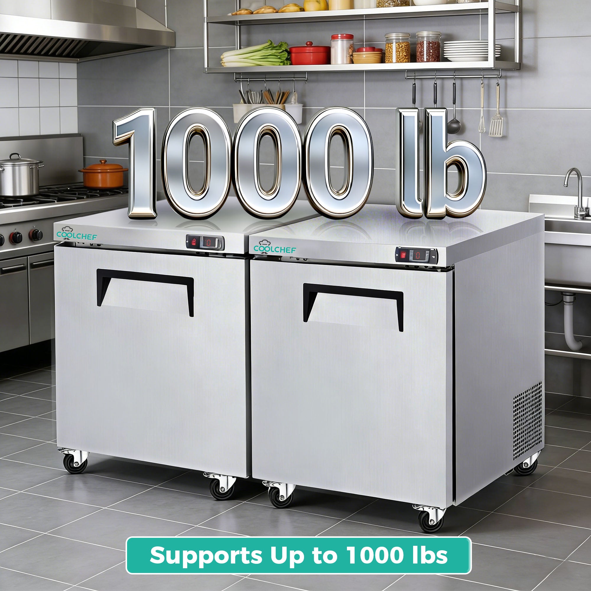 28" 8 Cu Ft Commercial Sandwich Prep Freezer ETL