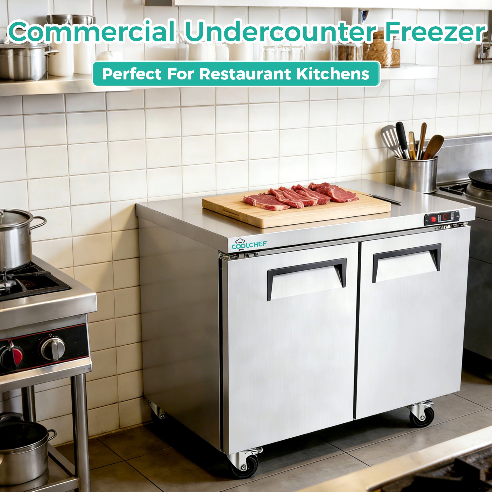 48" 12 Cu Ft Commercial Sandwich Prep Freezer ETL