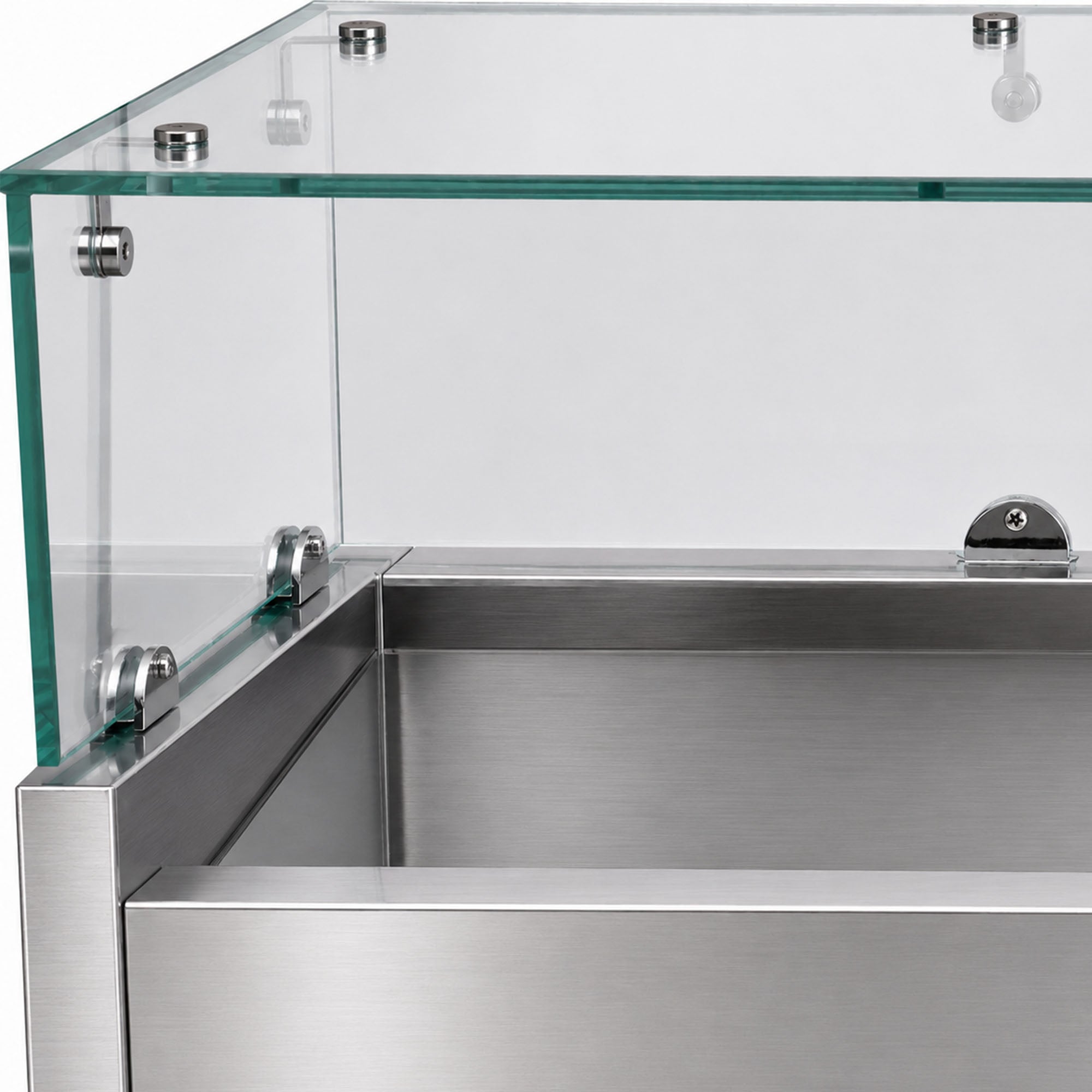 COOLCHEF 47" Refrigerated Condiment Prep Station, Countertop Topping Cooler, Includes 5 x 1/4 GN Pans, 35-50°F R290