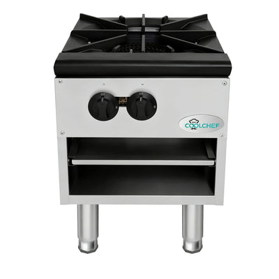 18" 1 Burner Commercial Countertop Gas Stove Pot Range 80,000 BTU