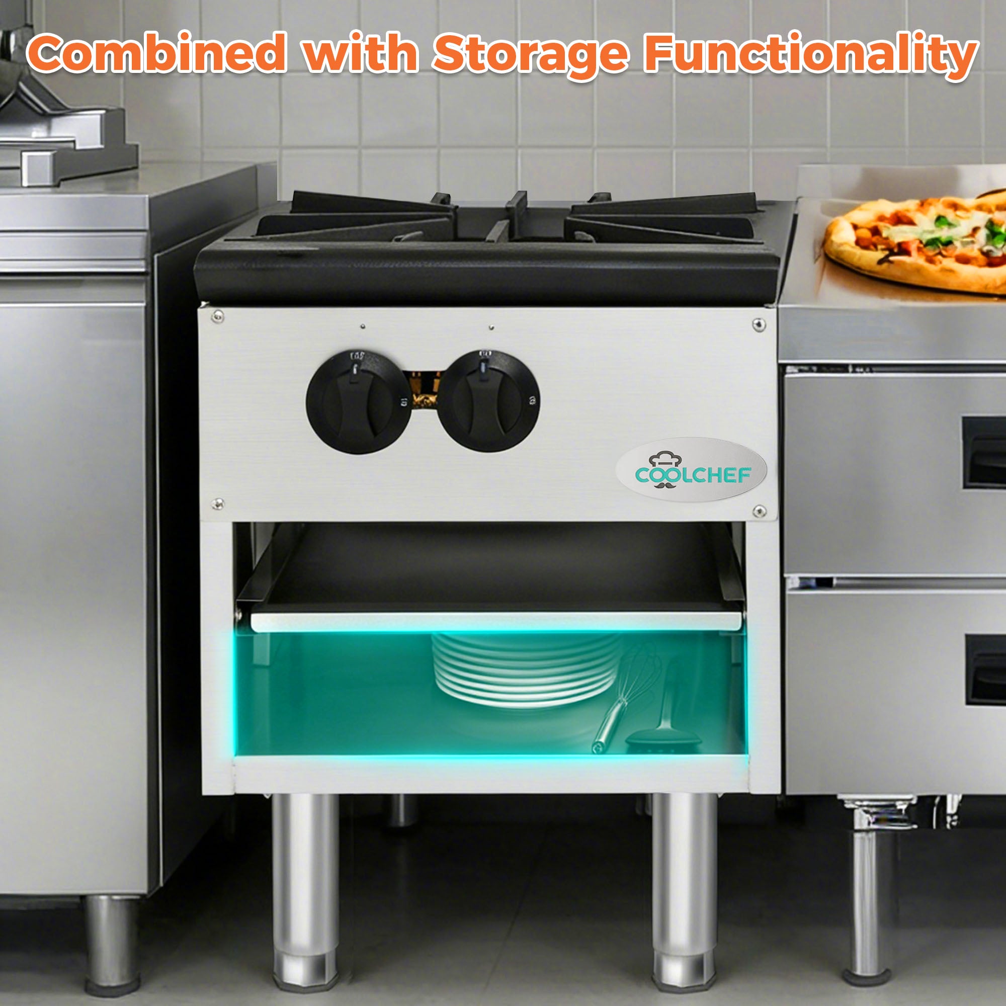 80,000 BTU Commercial Gas Stock Pot Range 1 Burner NG LP