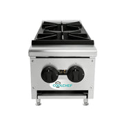 50,000 BTU Commercial Gas Hot Plate 2 Burner NG LP