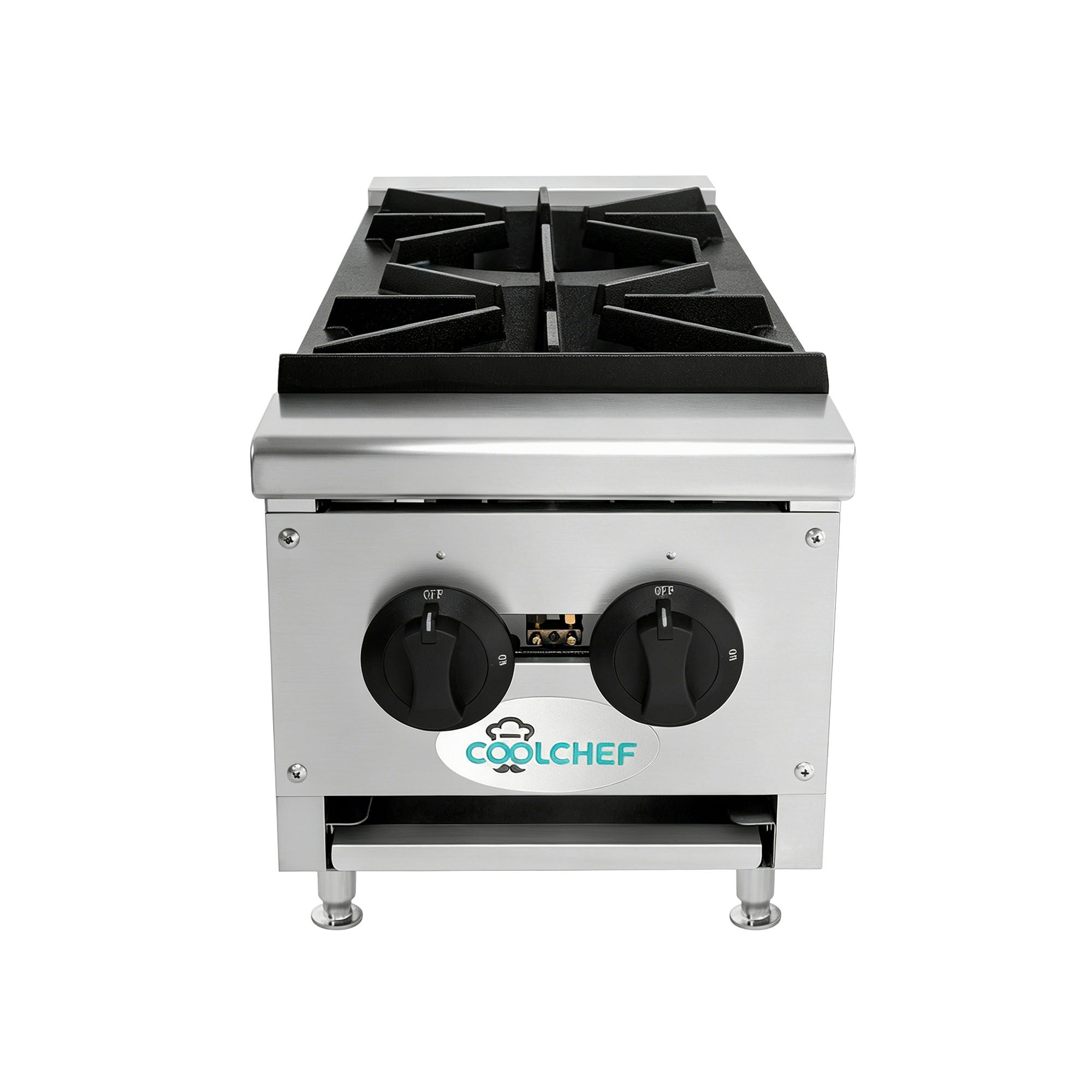 50,000 BTU Commercial Gas Hot Plate 2 Burner NG LP