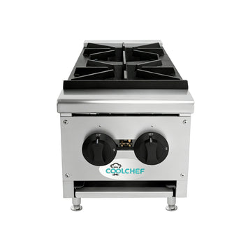 50,000 BTU Commercial Gas Hot Plate 2 Burner NG LP