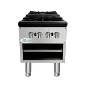 160,000 BTU Commercial Gas Stock Pot Range 2 Burner NG LP