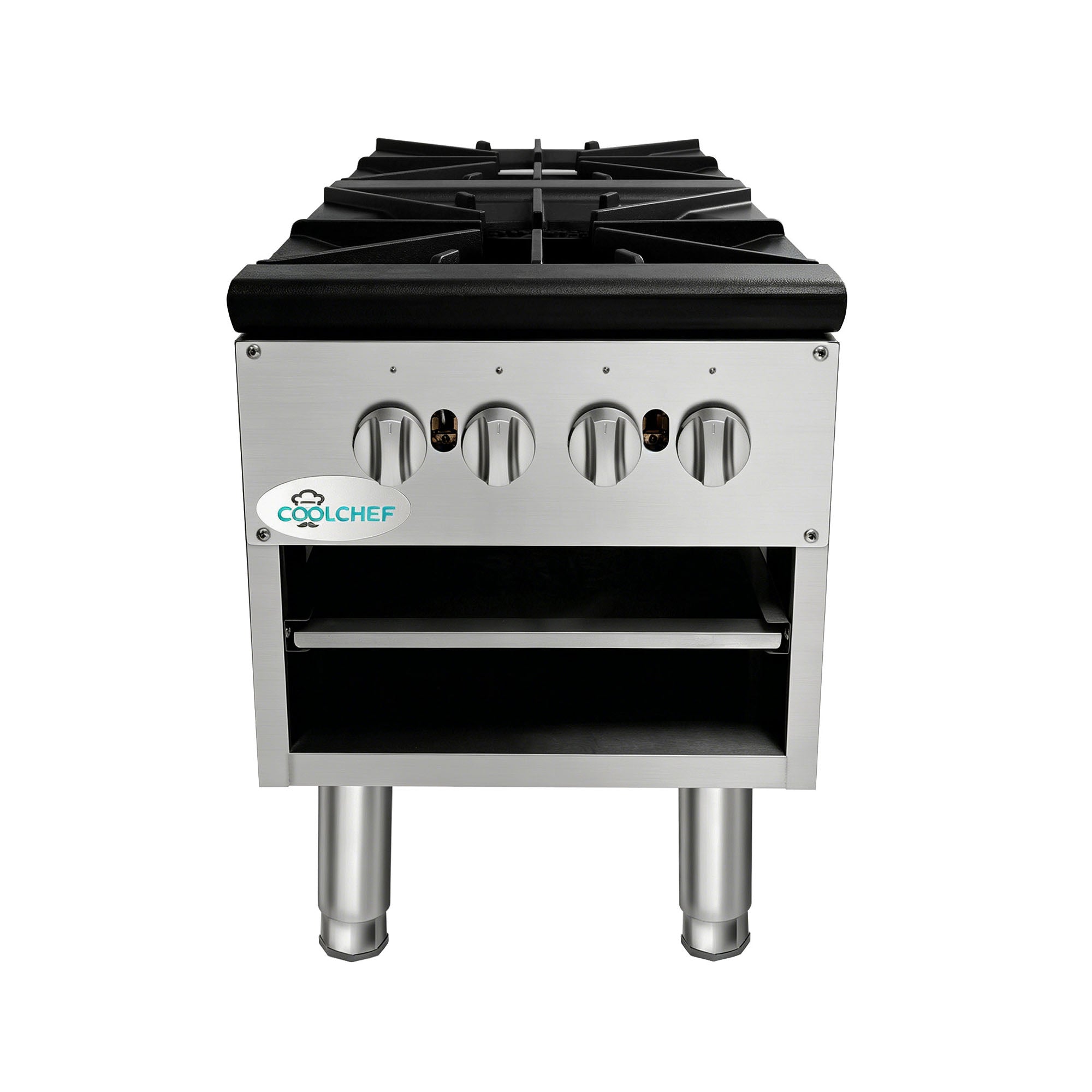 160,000 BTU Commercial Gas Stock Pot Range 2 Burner NG LP