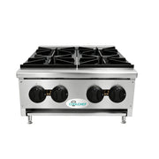 100,000 BTU Commercial Gas Hot Plate 4 Burner NG LP