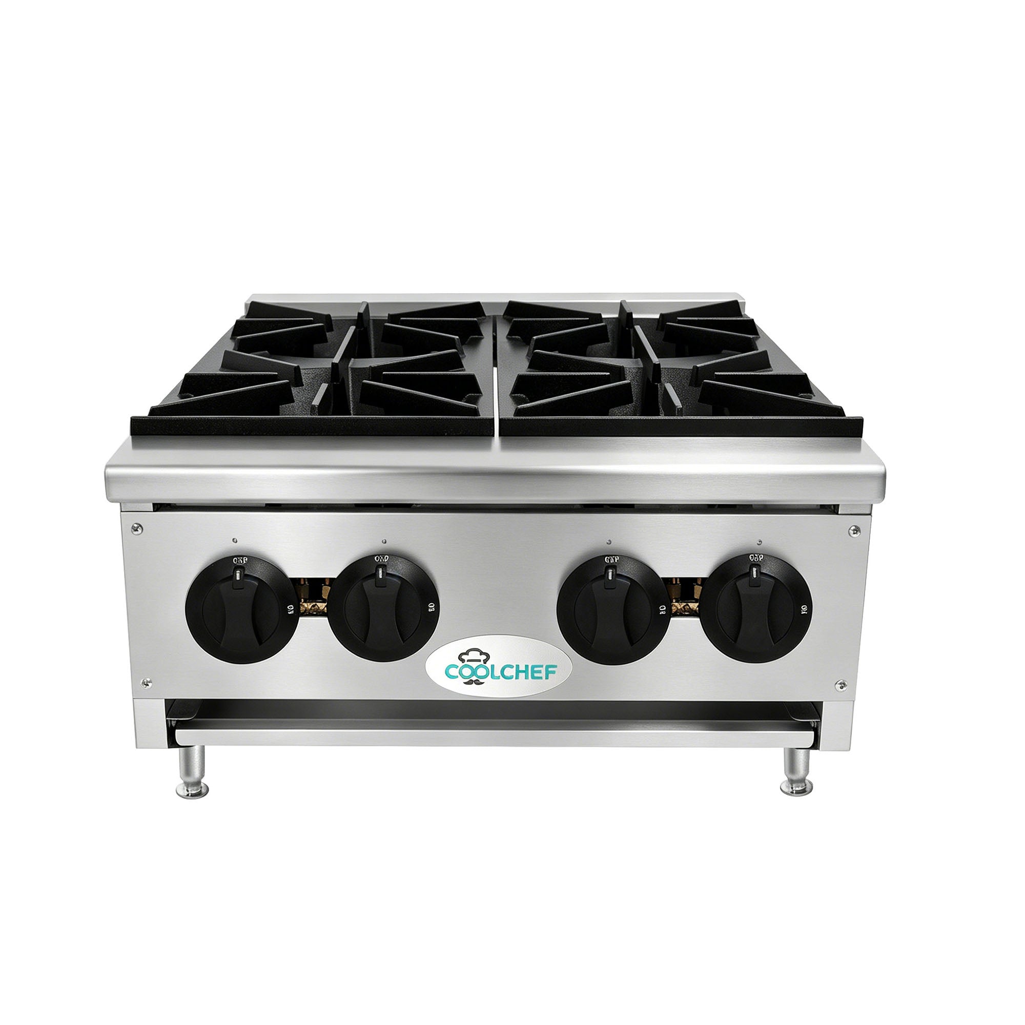 100,000 BTU Commercial Gas Hot Plate 4 Burner NG LP