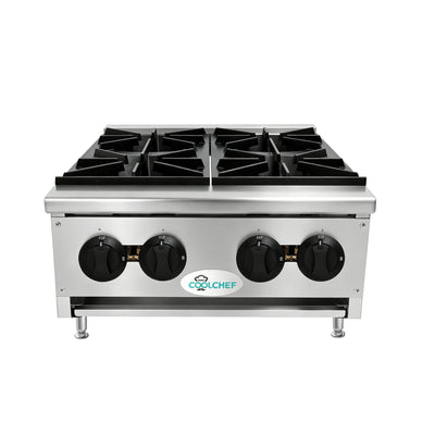 100,000 BTU Commercial Gas Hot Plate 4 Burner NG LP