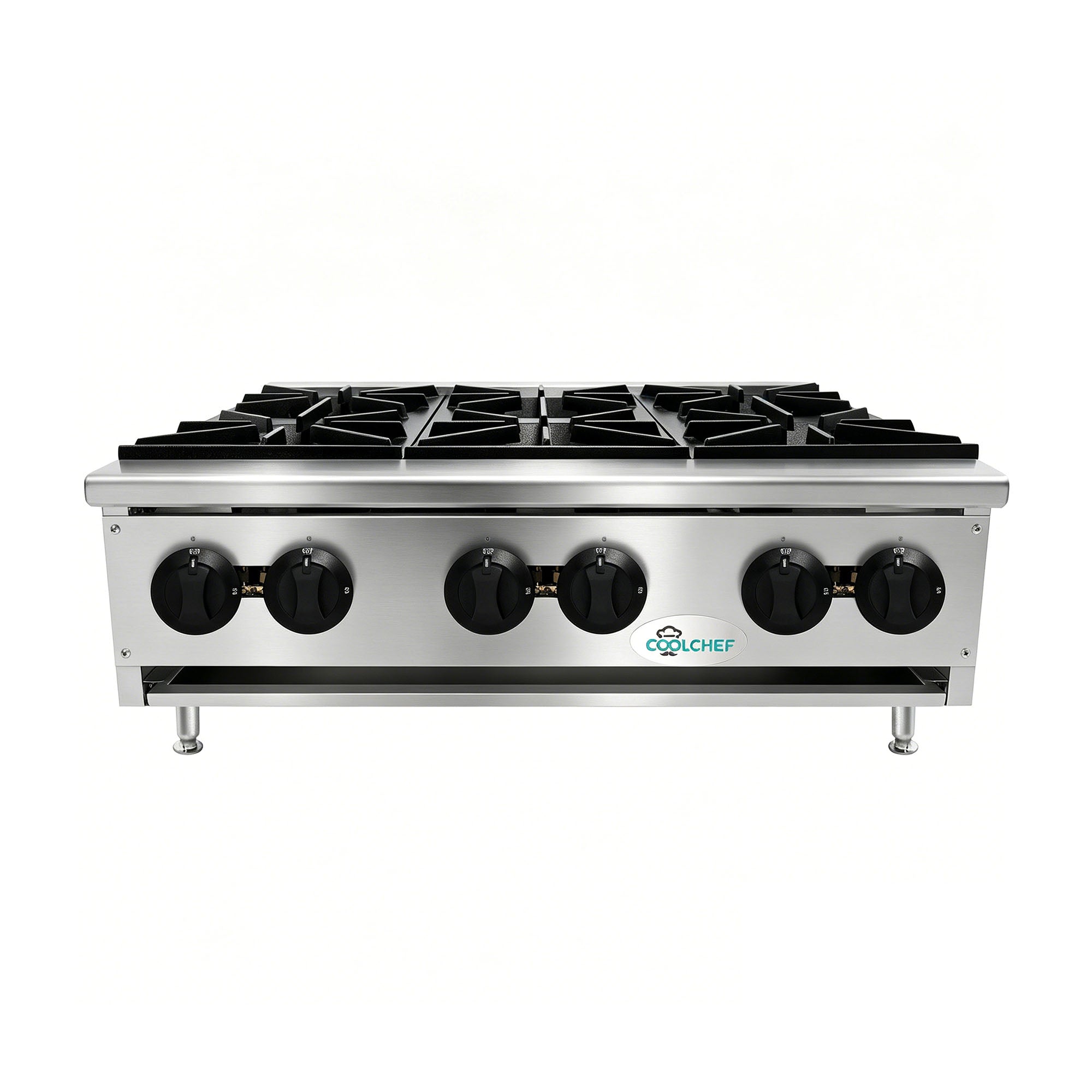 150,000 BTU Commercial Gas Hot Plate 6 Burner NG LP