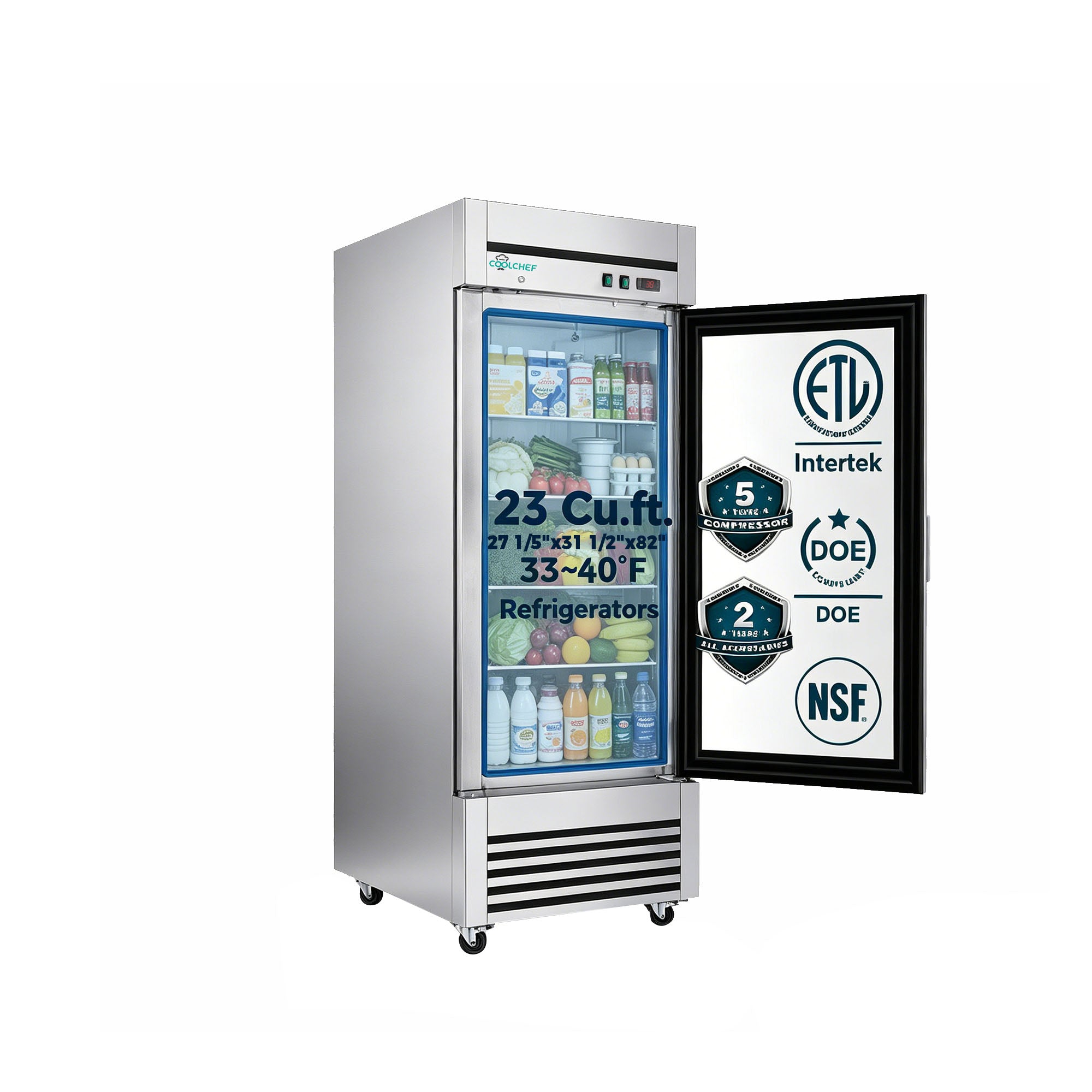 23 Cu Ft Commercial Beverage Display Capacity