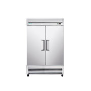 49 Cu.Ft  54" 2 Solid Doors Commercial Reach In  Stainless Steel Refrigerator ETL