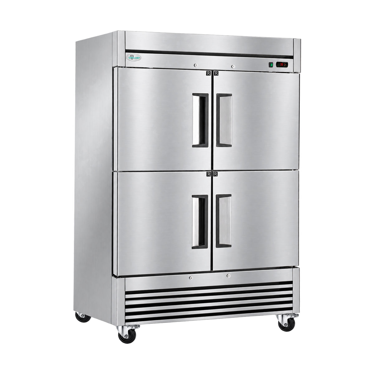 54" 4 Half Door Commercial Reach-In Refrigerator ETL