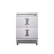 49 Cu Ft 54" Commercial 4 Half Door Reach-In Refrigerator ETL